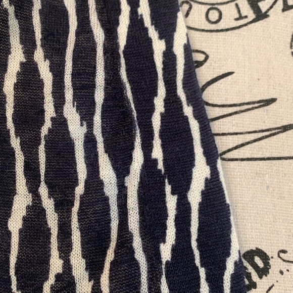 LOFT Navy Blue and White Lightweight Open-Front Cardigan Women’s XS Extra Small - Picture 2 of 6